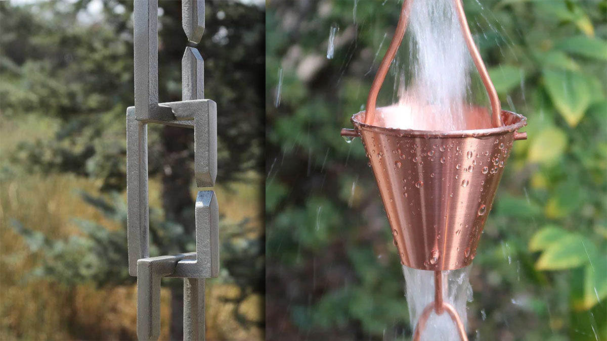 Rain Chains that look great on modern homes