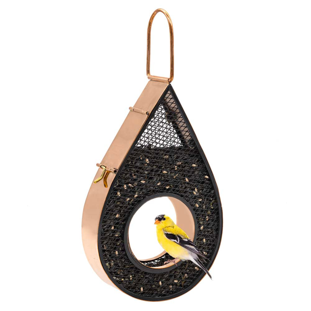 Rain Drop Fly-Thru Copper Bird Feeder Mesh Panels