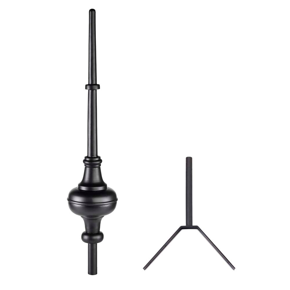 Modern Farmhouse 28" Morgana Aluminum Rooftop Finial with Roof Mount