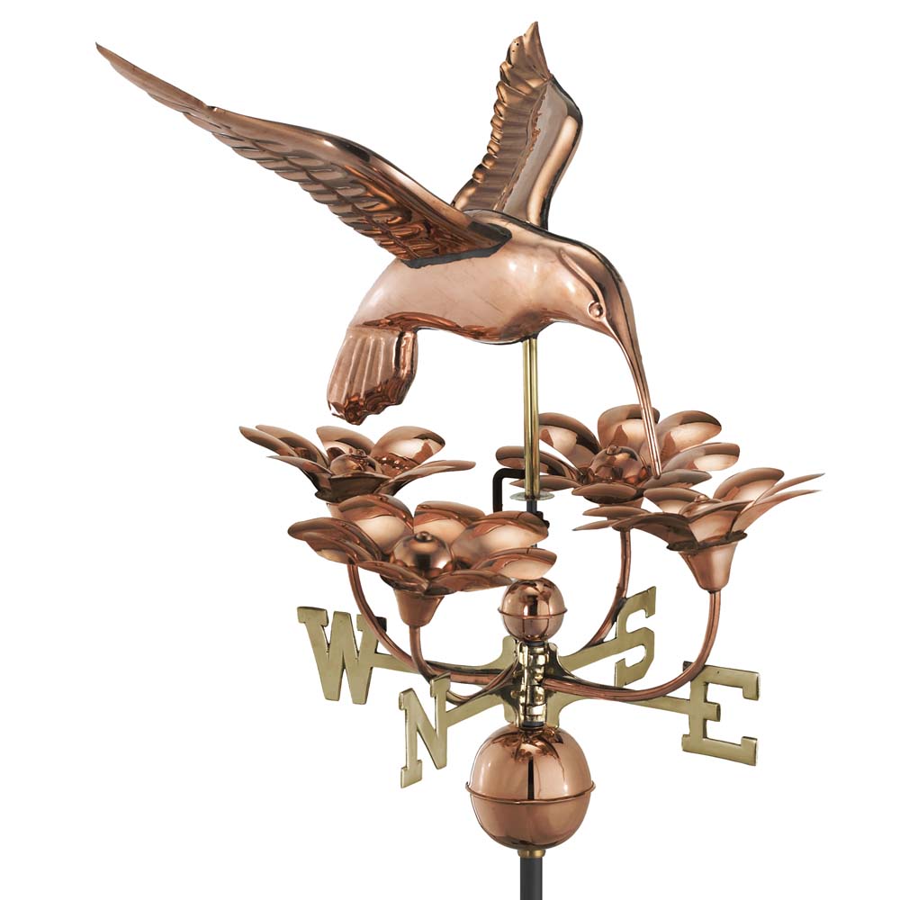 Hummingbird with Flowers Weathervane
