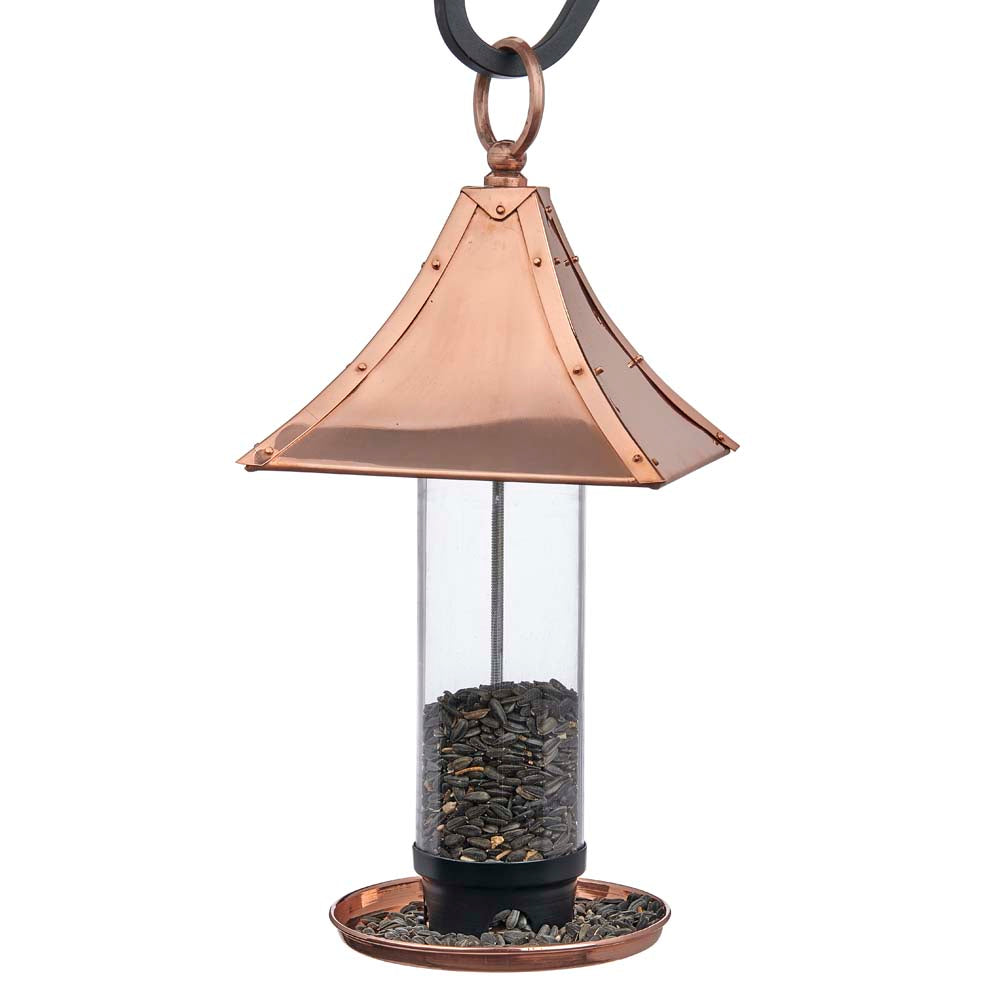 Pagoda Style Pure Copper Bird Feeder