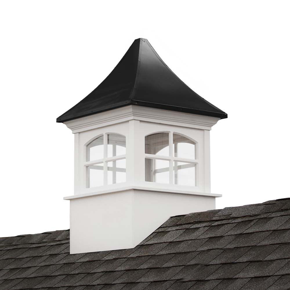 Westport Vinyl Cupola with Black Aluminum Roof