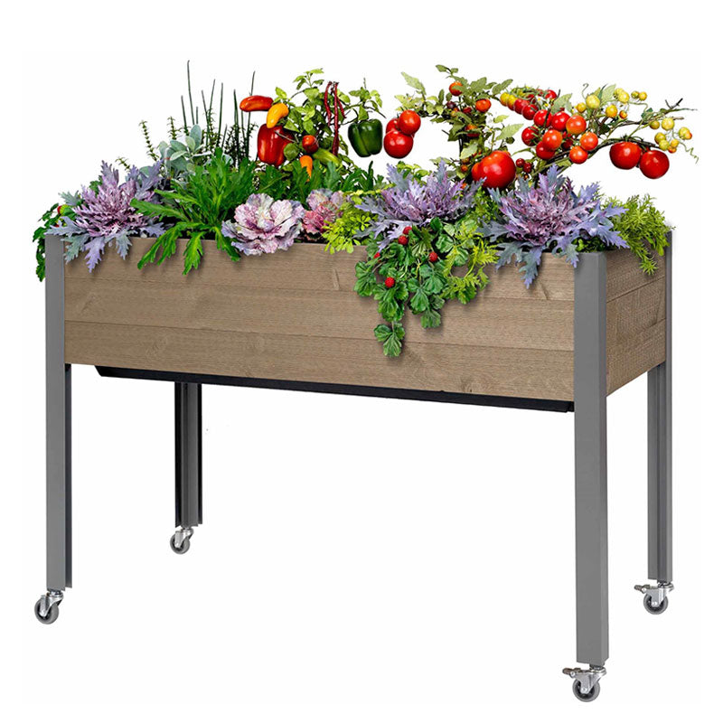 Self-Watering Elevated Spruce Planter (21" x 47" x 32")