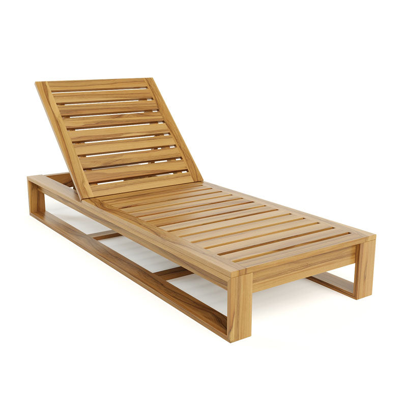 Casares Teak Chaise Lounge Chair