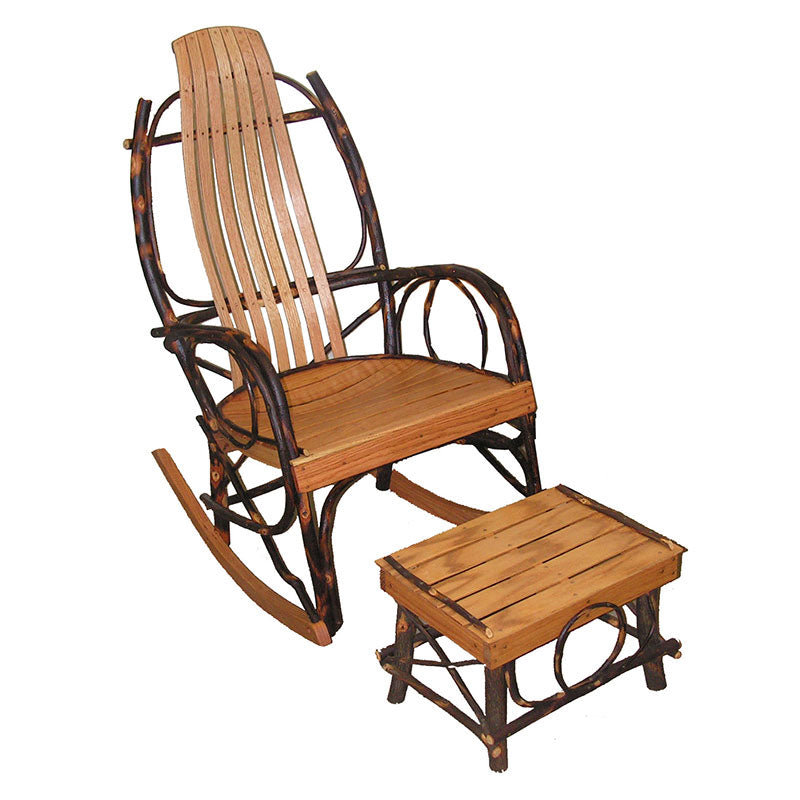 Amish Bentwood Rocker & Foot Stool Set