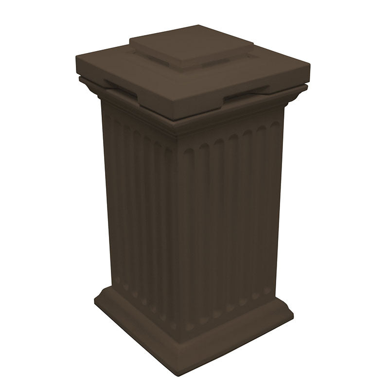 Savannah Column Storage and Waste Bin Oak