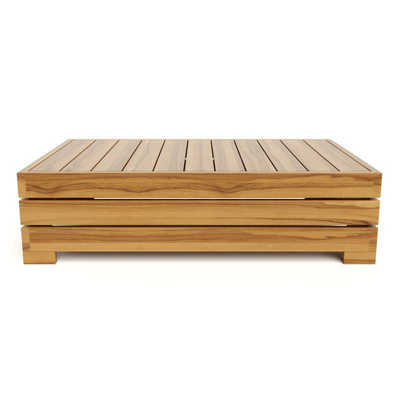 Tola Outdoor Teak Coffee Table with Slatted Top
