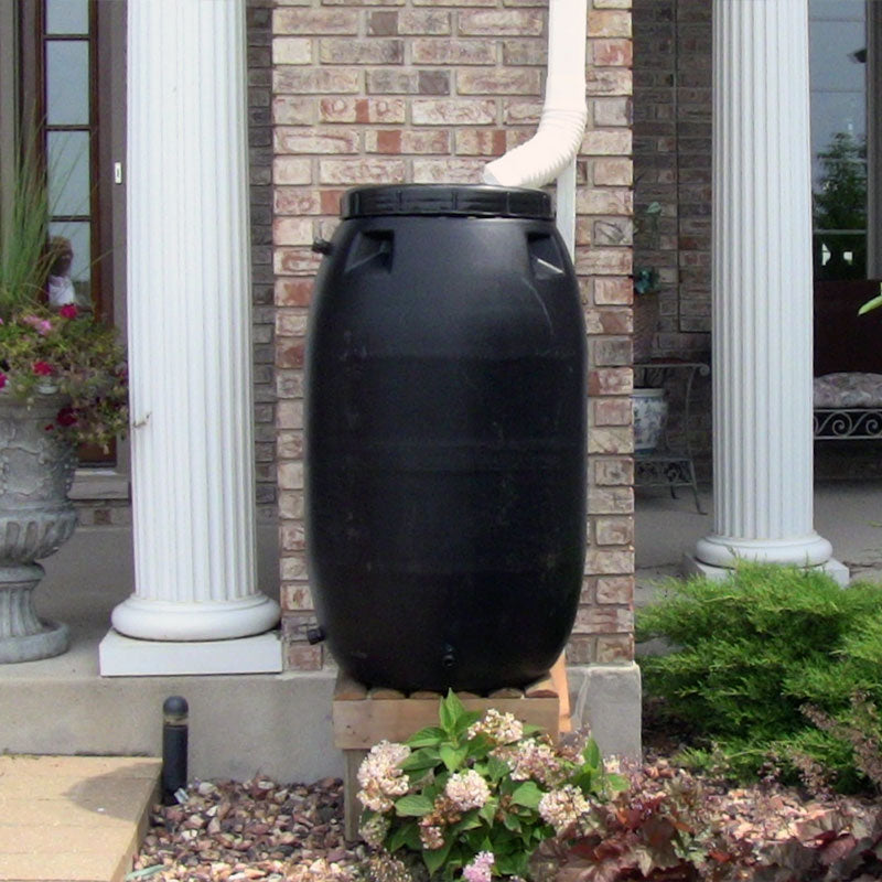 Upcycled 55 Gallon Rain Barrel