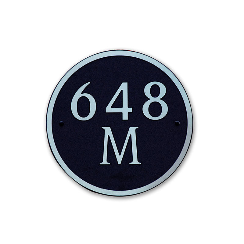Custom address plaque Circle