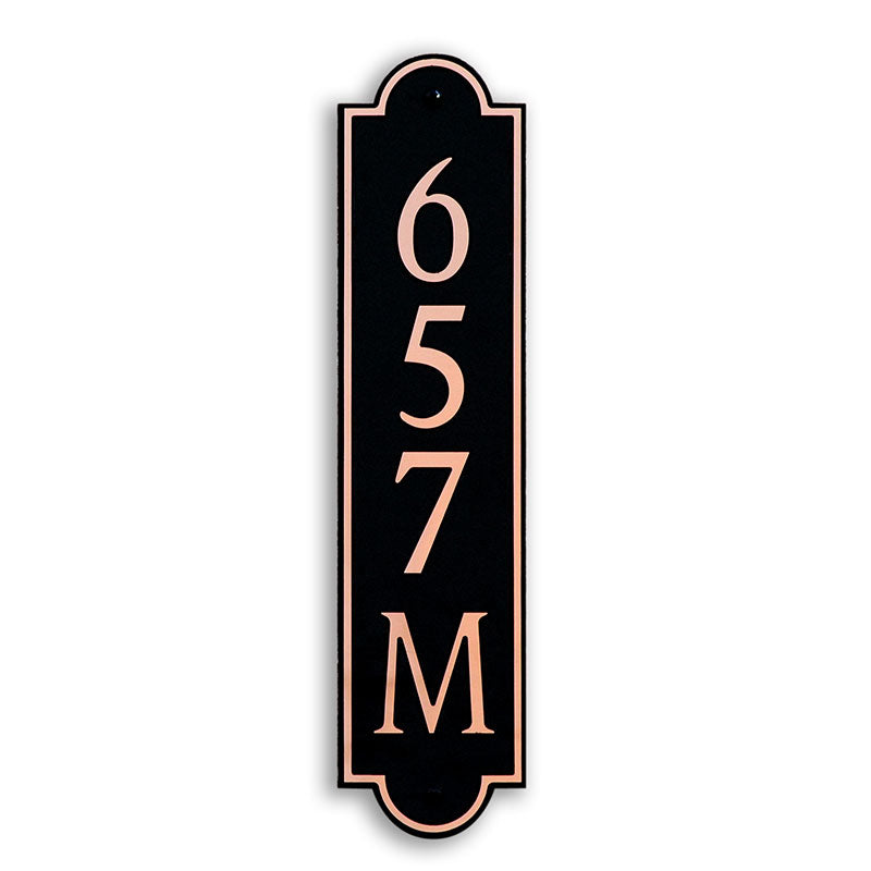 Custom address plaque vertical